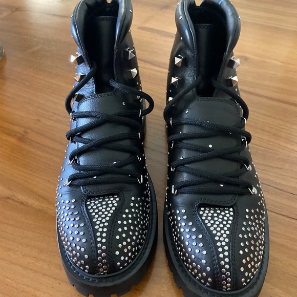 VALENTINO ROCKSTUD COMBAT BOOTS - Picture 3 of 3